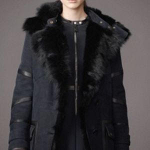 Authentic Belstaff Toscana Shearling Aviator Coat US8 IT42 M